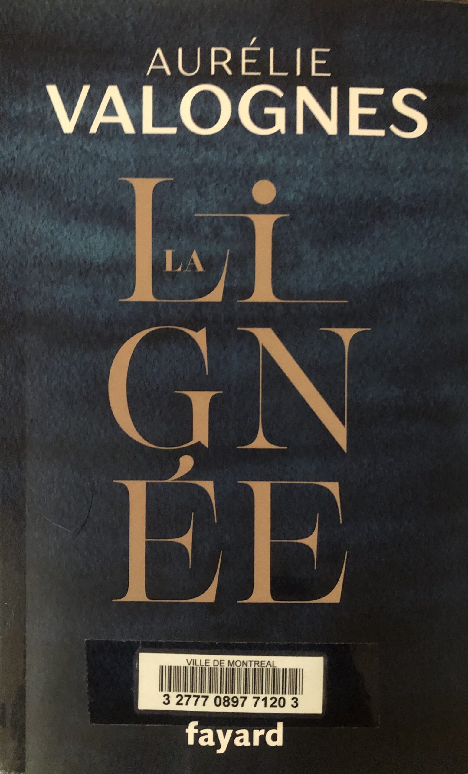 Couverture de La lignée de Aurélie Valognes