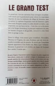 Quatrième de Couverture de Le grand test, de Jacques Expert : une empreinte digitale
